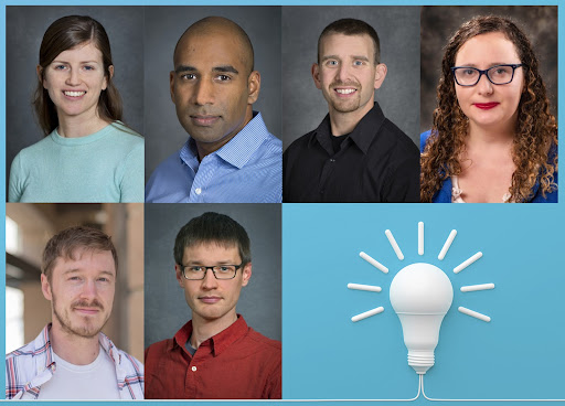 Team members (pictured, left to right and top to bottom) are: Colleen Kantner, Mohan Ganeshalingam, Robert Hosbach, Liat Zavodivker, Evan Neill and Brian Gerke.